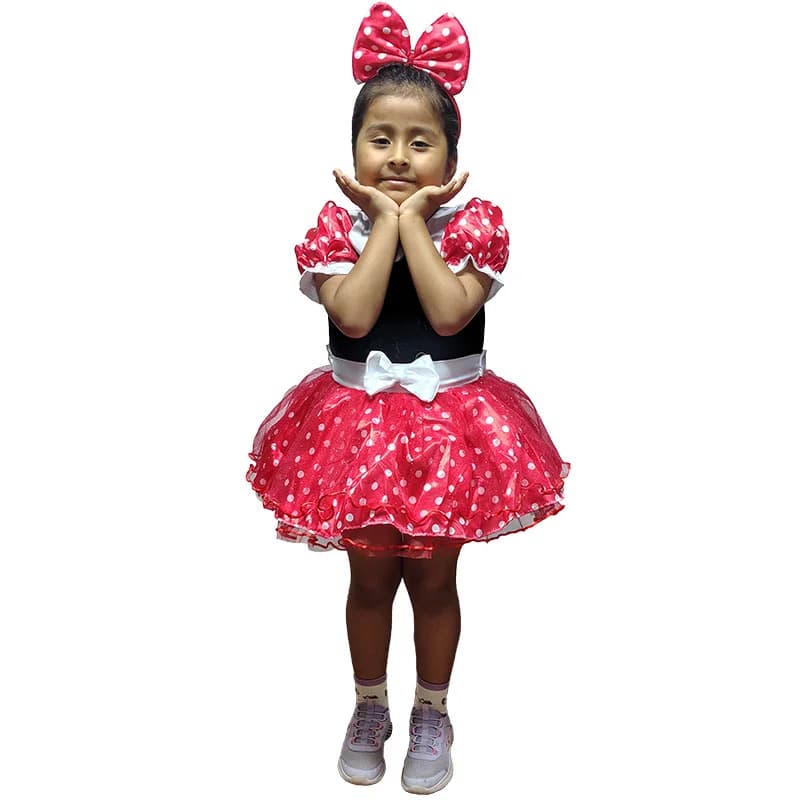 disfraz de minnie para niña rojo