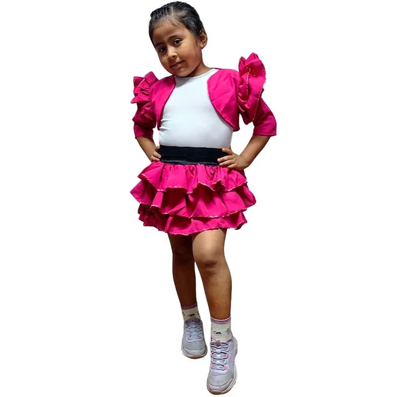 disfraz de burbujita de yola fucsia