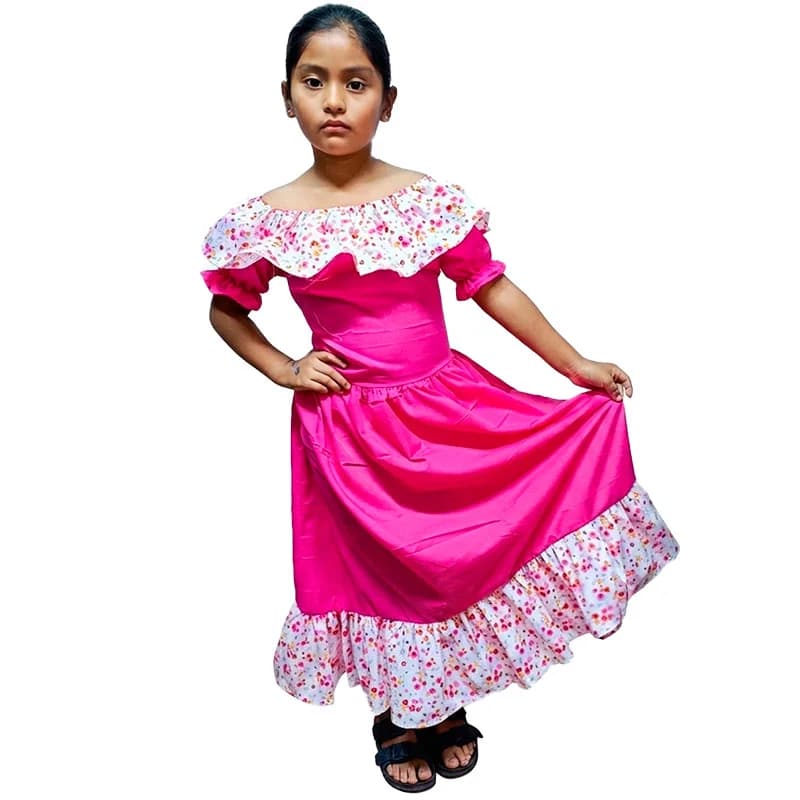 disfraz de zamacueca para niña fucsia